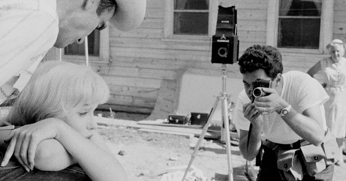 Photographe Elliott Erwitt avec Marilyn Monroe et Montgomery Clift.